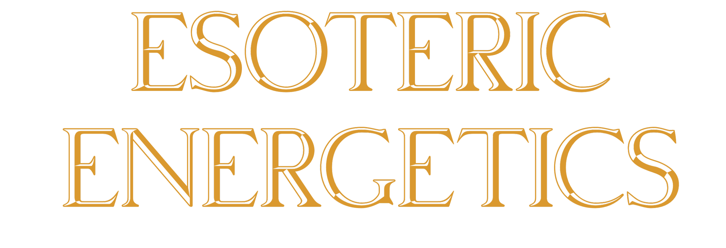 Text on a black background reads 'Esoteric Energetics' in gold, stylized lettering.