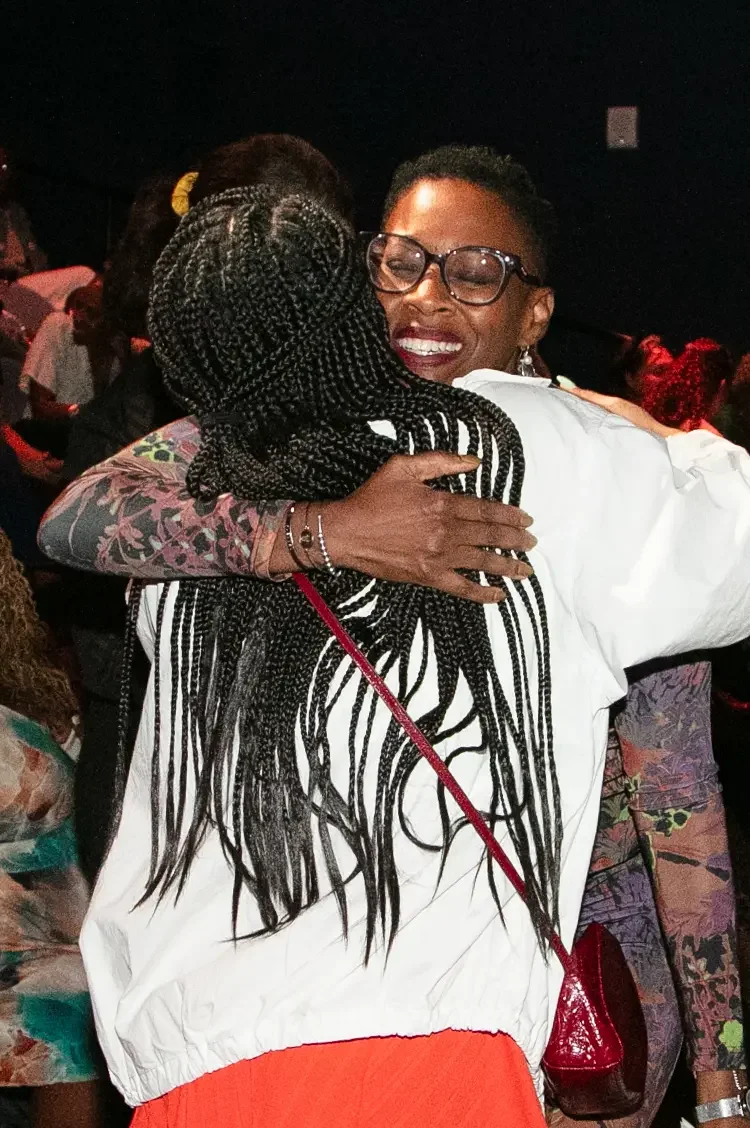 Skylark Private Screening Yanique Hugs Guest