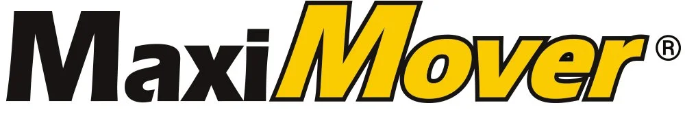 Maxi Mover logo in black and yellow text.