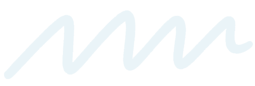 Handwritten-style text saying 'Mmm' in light blue on a white background
