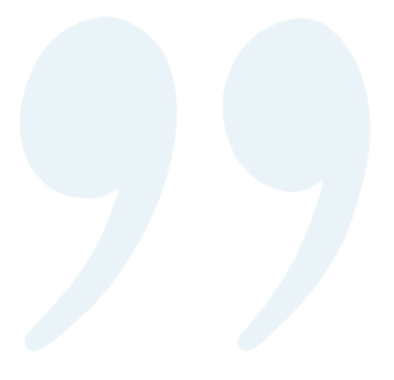 Large white quotation marks on a black background