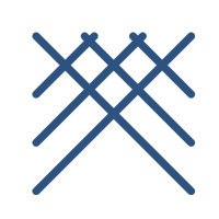 Blue abstract geometric pattern with intersecting lines and X shapes.