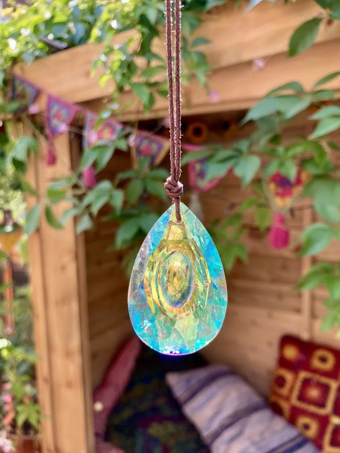 Teardrop Oval Crystal Sun Catcher