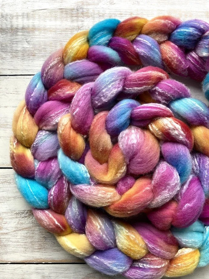 Merino Bamboo Spinning Fibre 100g Pixie Path