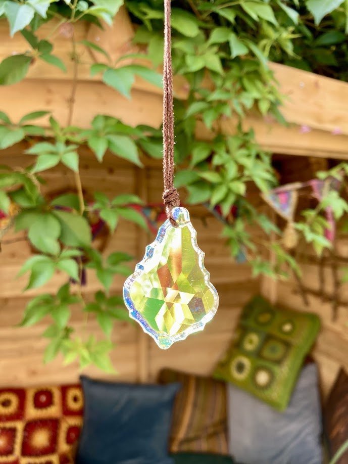 Leaf Shaped Crystal Sun Catcher