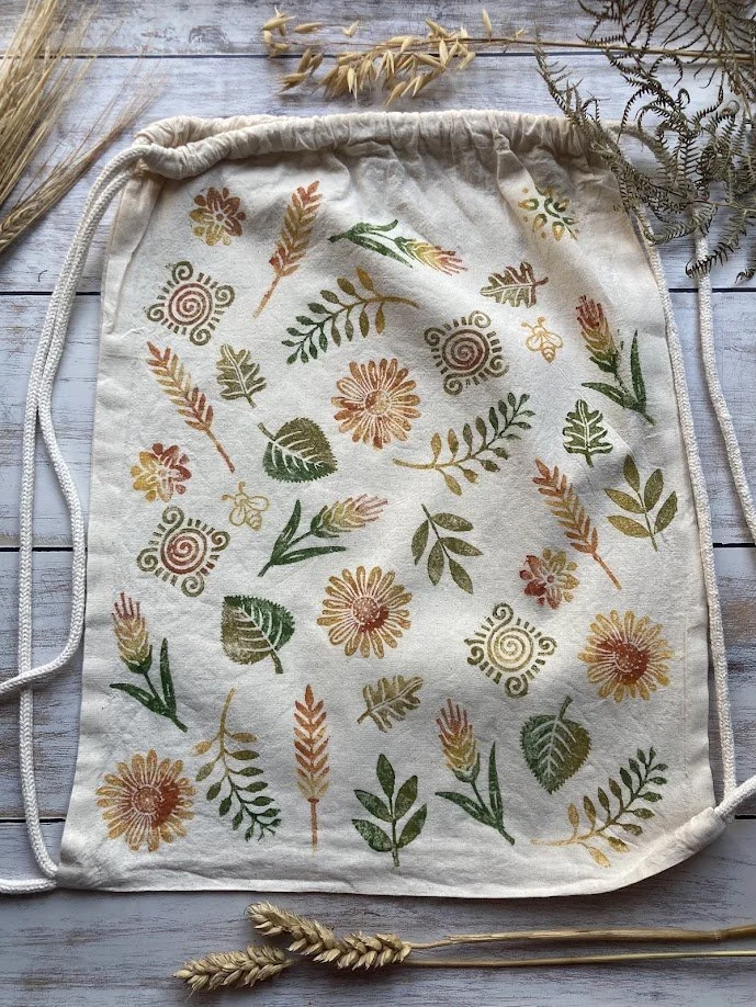 Block Printed Adventure Bag Lammastide