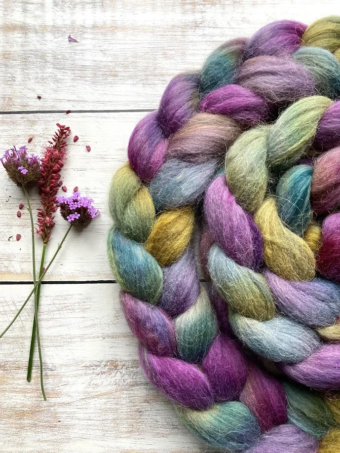 Grey Merino Alpaca Spinning Fibre 100g Forest