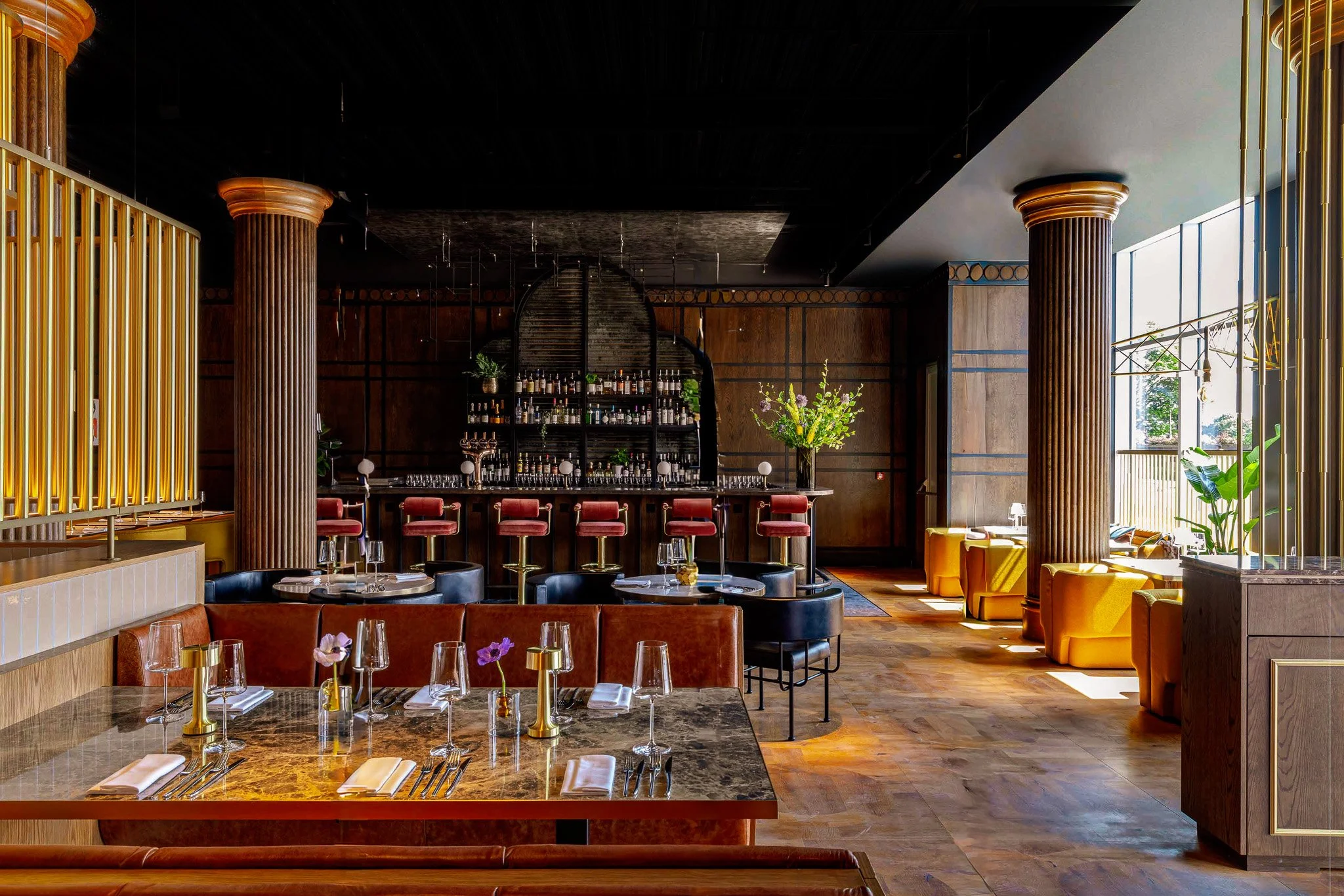 Bar in Virgin Hotel Glasgow