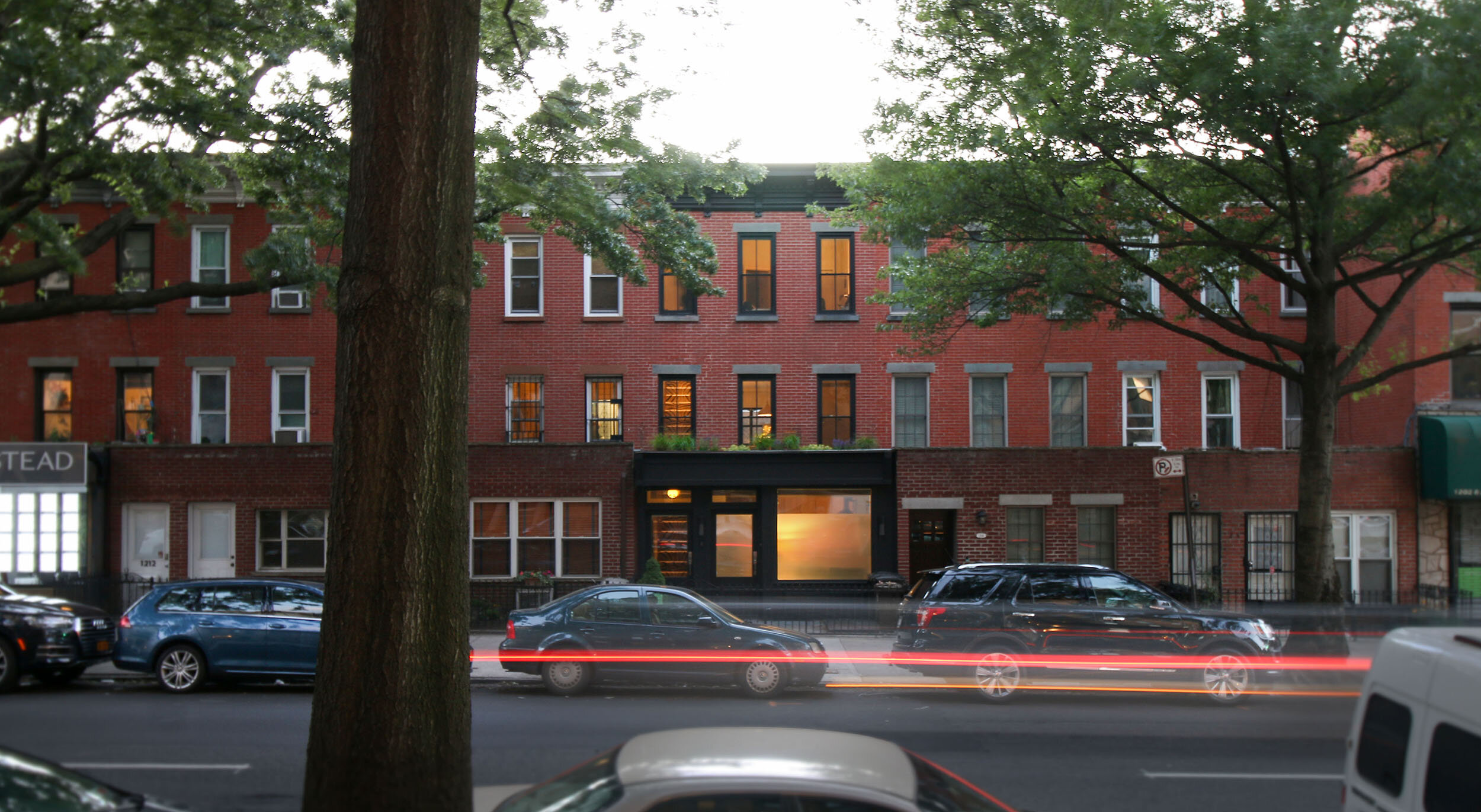 Completed front facade