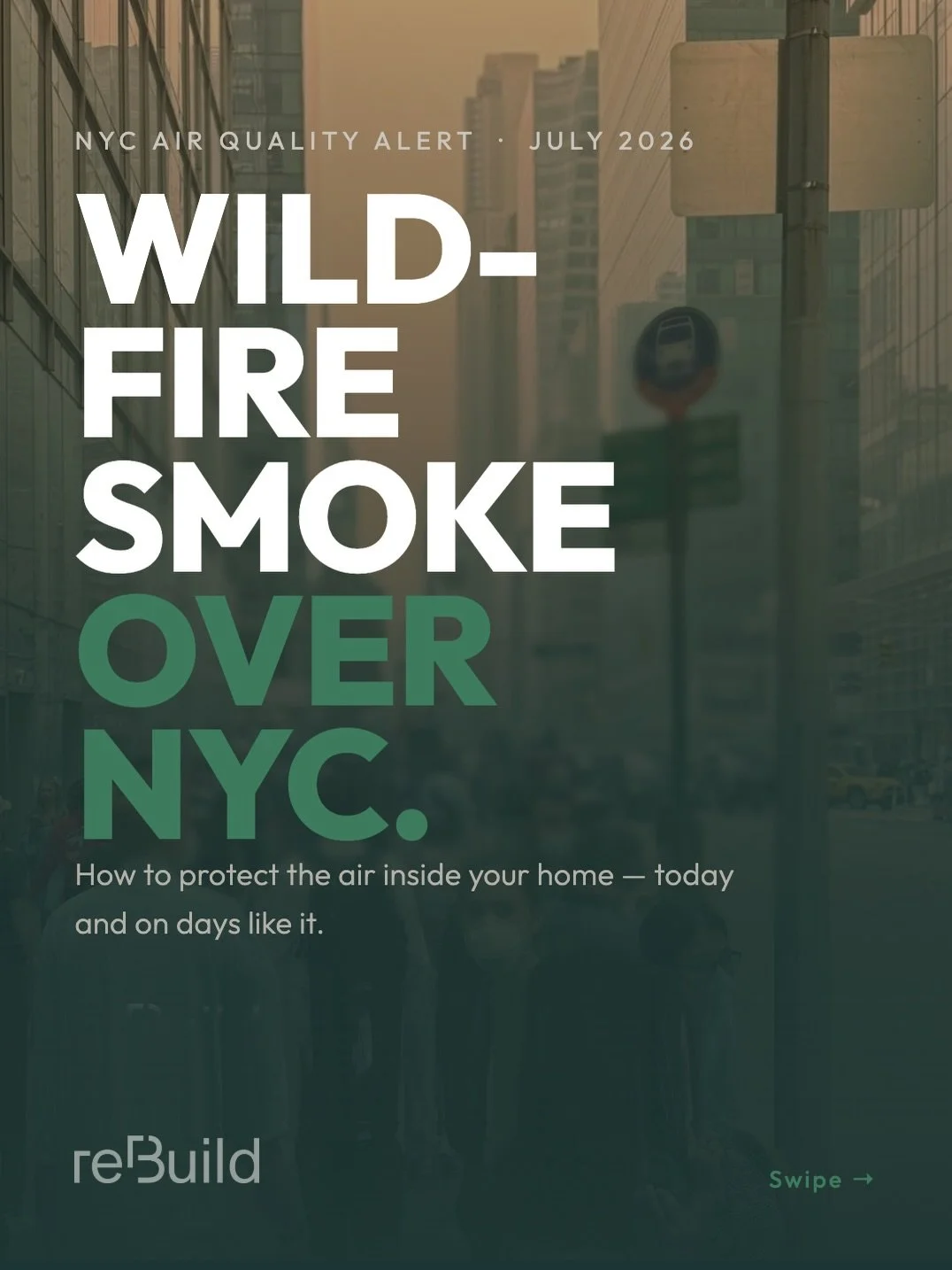 Wildfire smoke is over New York City today, and PM2.5 levels are deep in the hazardous range. The advice is to stay indoors.

Here&rsquo;s what that actually requires: measurements taken inside a Passive House in Brooklyn yesterday and today showed i