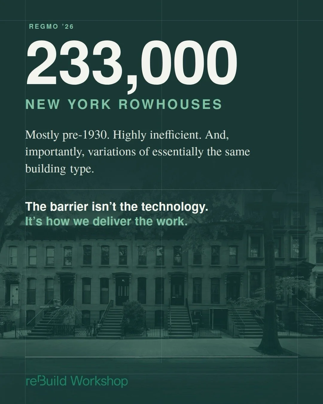 New York has 233,000 rowhouses. Mostly pre-1930, highly inefficient, and - importantly - variations of essentially the same building type.

That repetition makes the rowhouse one of the city&rsquo;s greatest opportunities for scalable retrofit, yet i