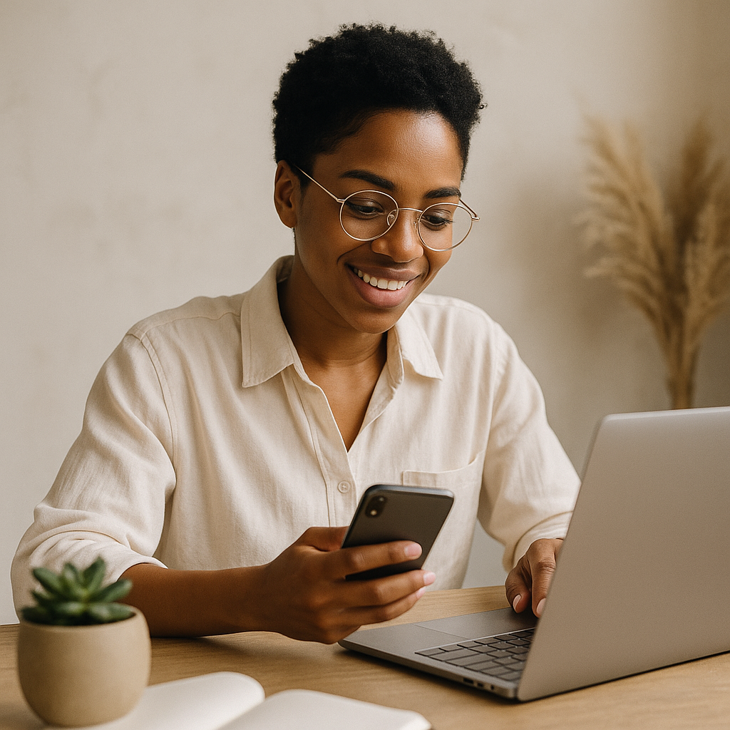 Artisan indépendant utilisant son assistante téléphonique IA Orizon Digital pour gérer ses appels manqués et ses messages.