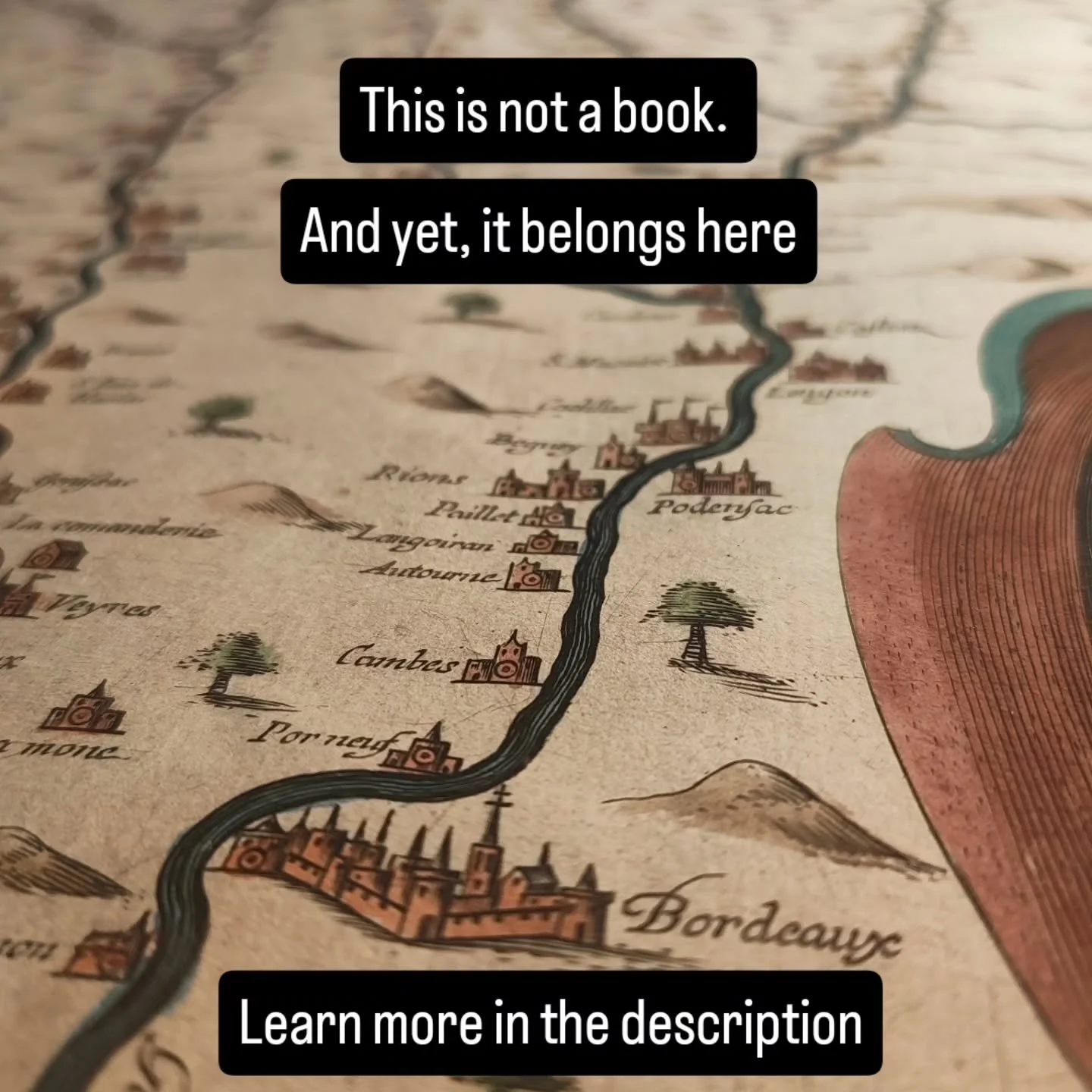 Printed in Paris in 1628, this hand-coloured map of the River Garonne was engraved and published by Jean (Joan) Le Clerc, one of the most accomplished French mapmakers of the early seventeenth century. Rather than mapping borders or kingdoms, Le Cler