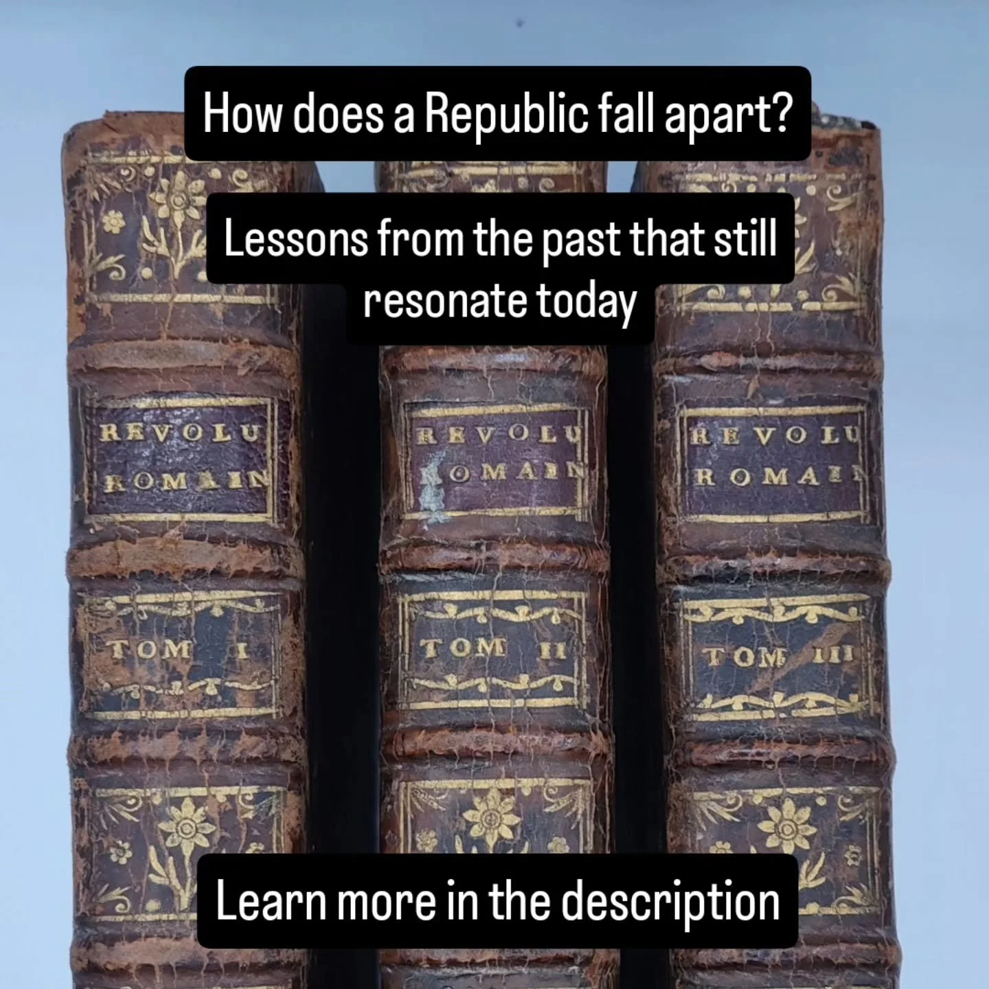 How does a republic fall apart?

In Histoire des r&eacute;volutions arriv&eacute;es dans le gouvernement de la R&eacute;publique romaine, Abb&eacute; de Vertot examines the Roman Republic not as heroic legend, but as a political system under constant