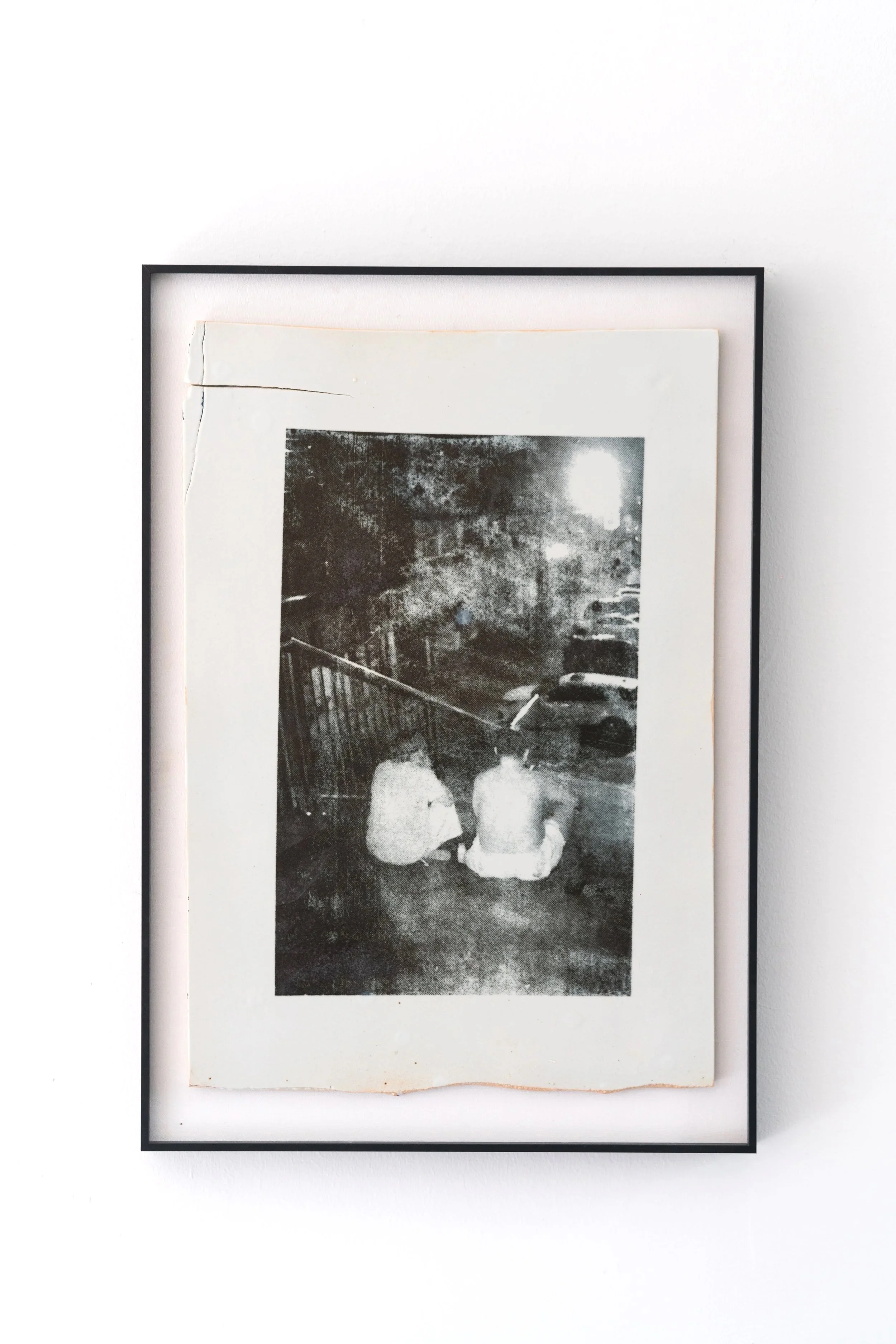 Glaze street, 08/30/2025. 00:40:29 screen print on porcelain, glaze.