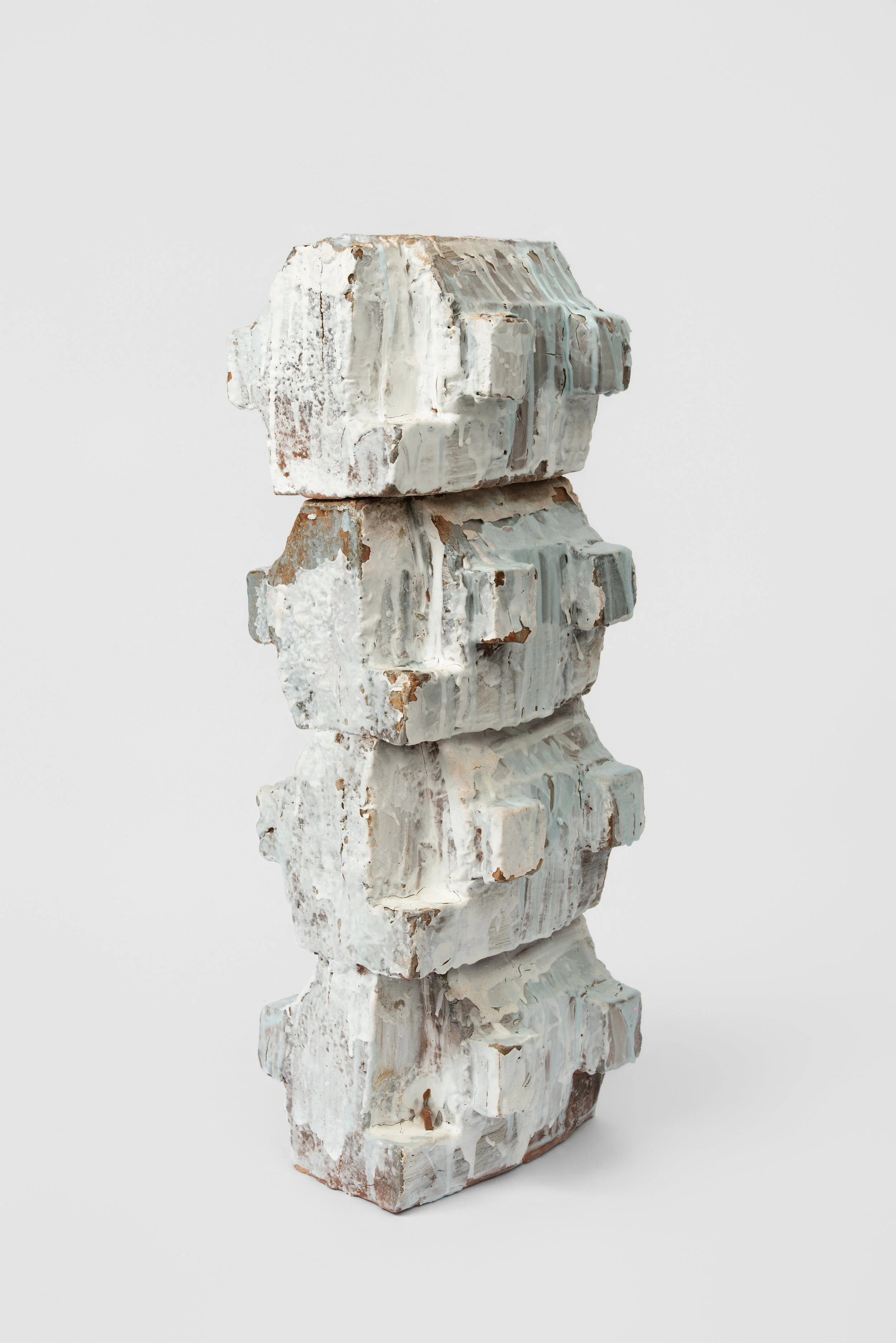 ne too many balconies, Wood fired stoneware, glaze, engobe