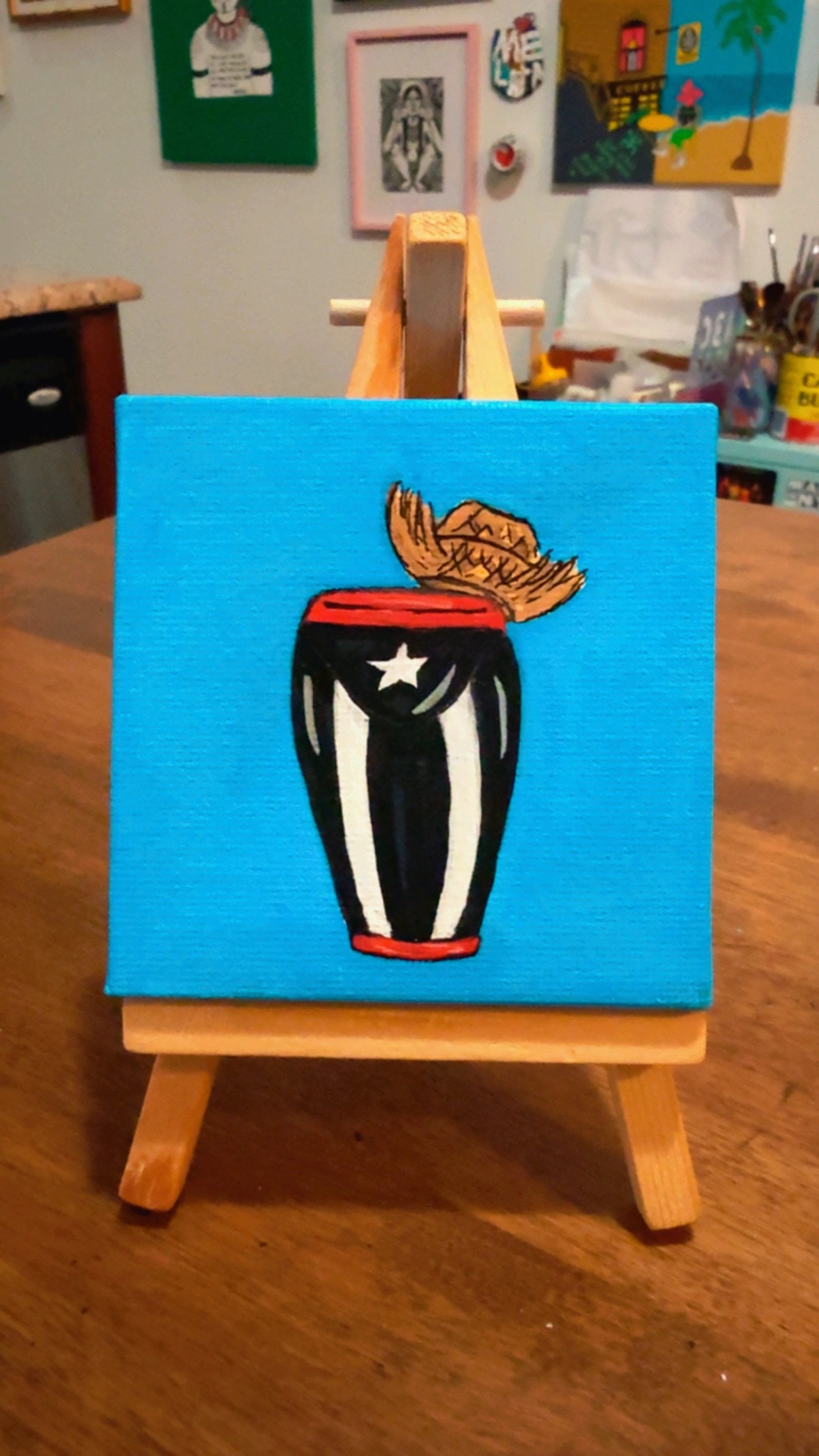 Bomba Drum Mini Canvas