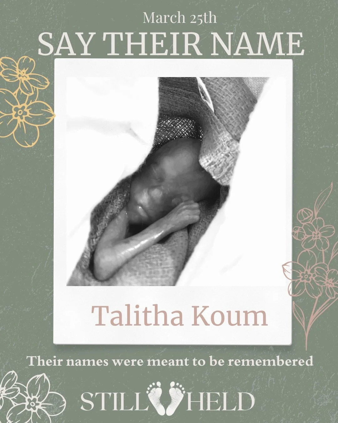 March 25 &mdash; Say Their Name Day 🤍

Some names don&rsquo;t get said often enough.
Not because they aren&rsquo;t loved,
but because the world doesn&rsquo;t always know how to hold them.

So today, I&rsquo;m saying yours out loud.

Talitha.
Jude.

