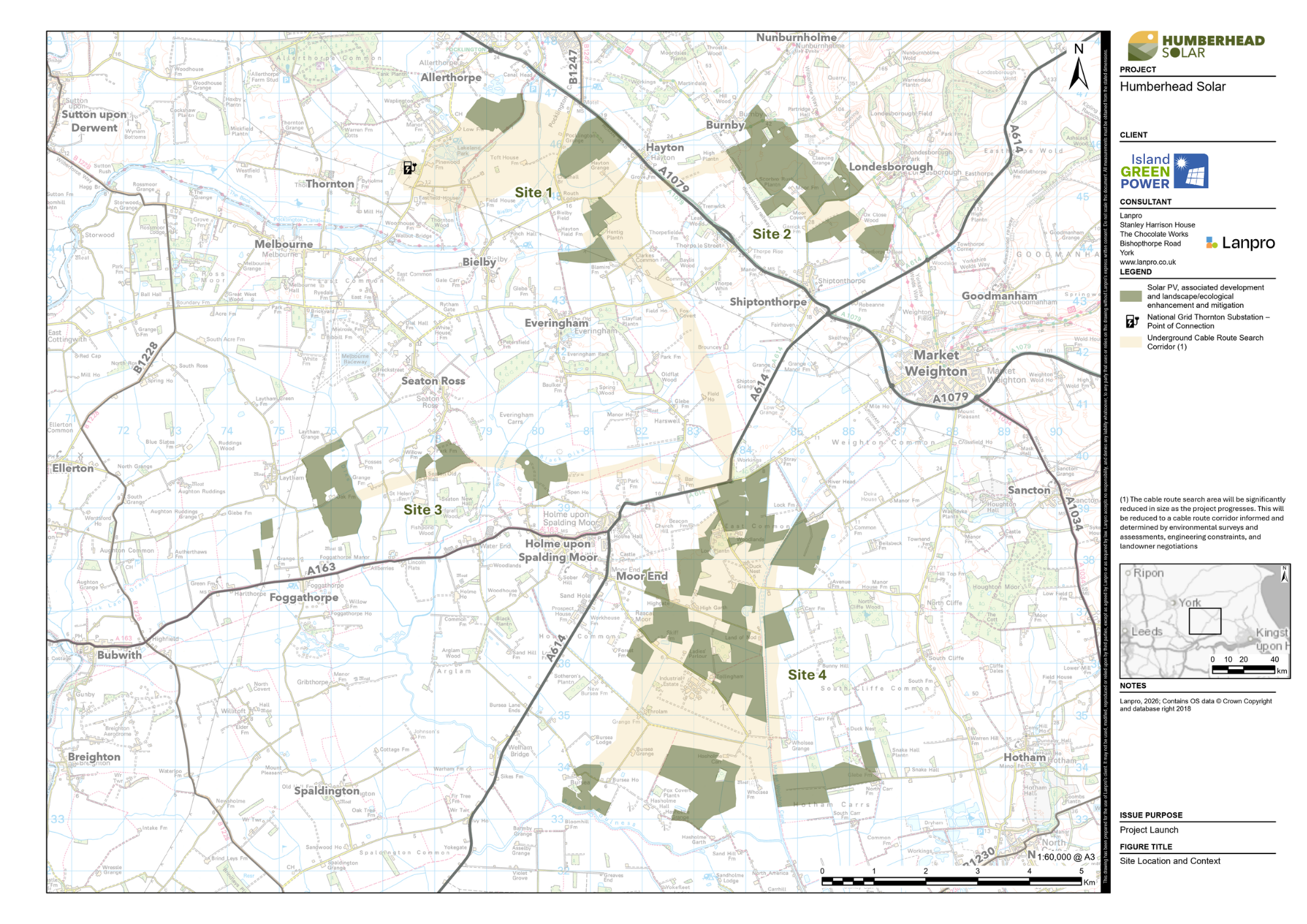 A map of the Humberhead Solar proposals. Click to enlarge.