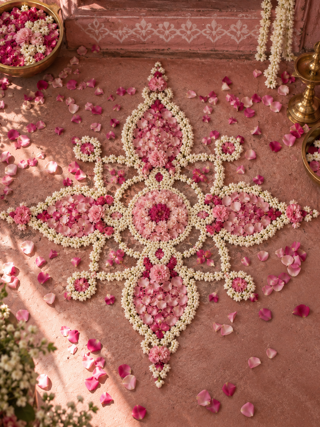 KOLAM - Le kolam de fleurs