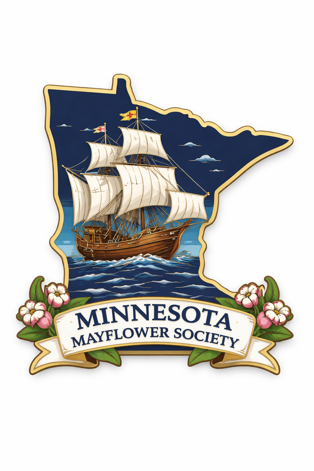 Minnesota Mayflower Pin