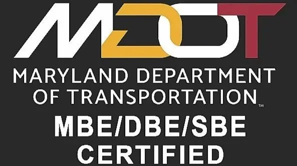 Logo of the Maryland Department of Transportation with certifications listed.
