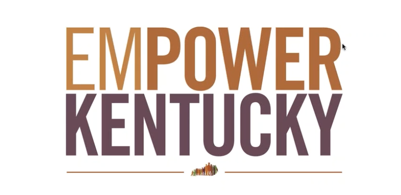 Orange and purple logo for Empower Kentucky.