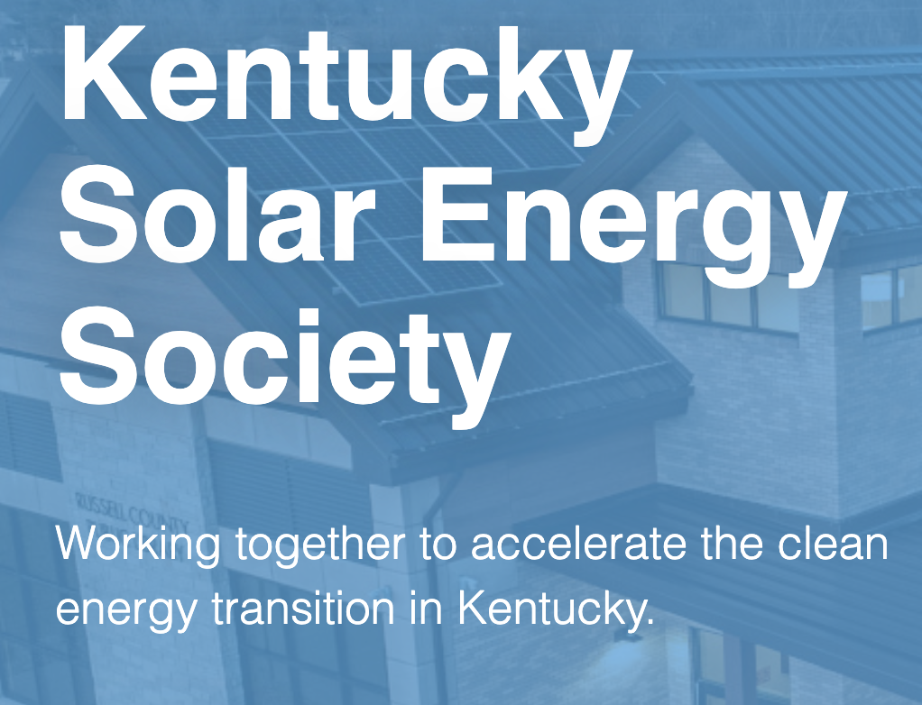 Blue and white logo for Kentucky Solar Energy Society.