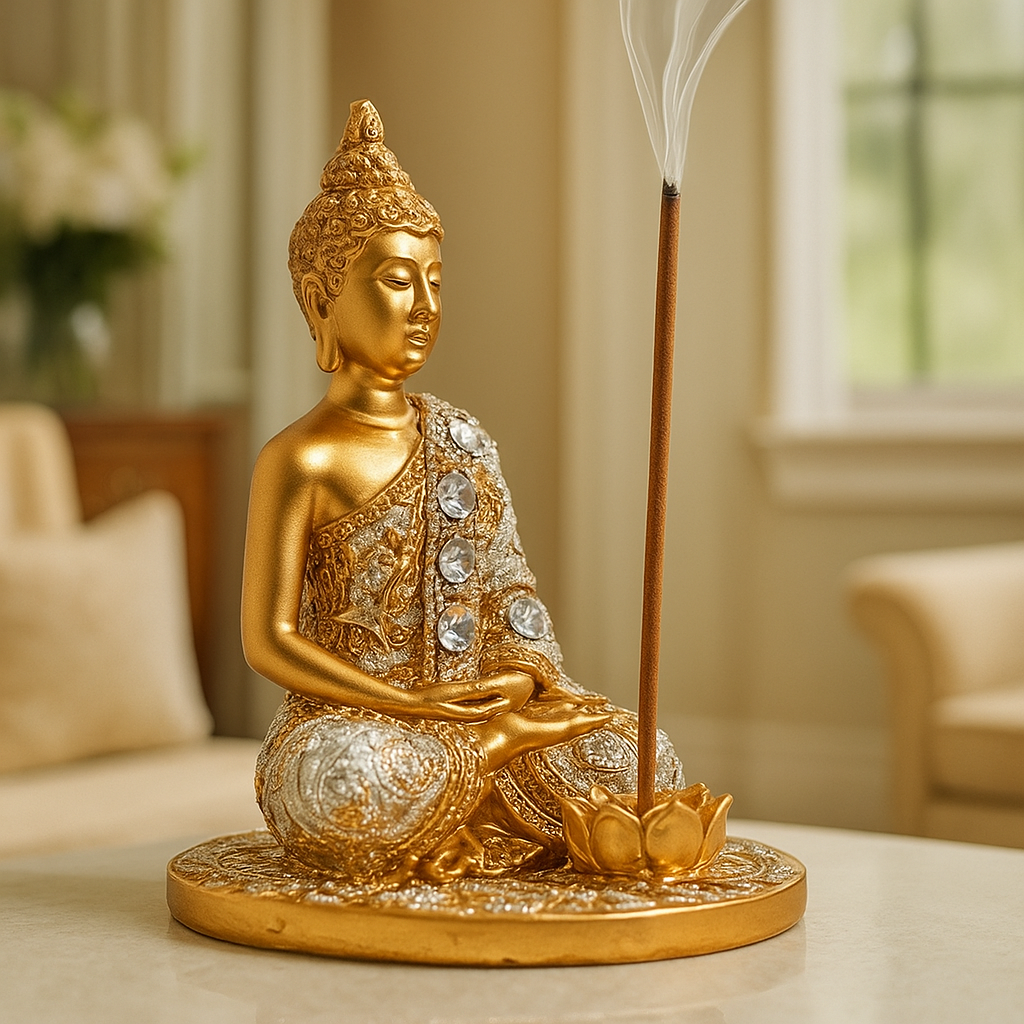 煌めきブッダ クリスタルお香立て