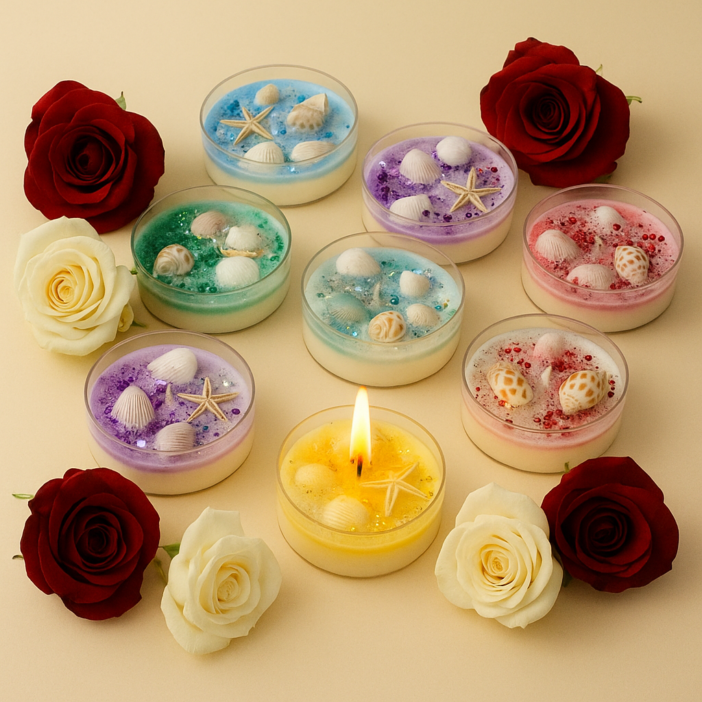 Seashell Candles and Roses Arrangement.png