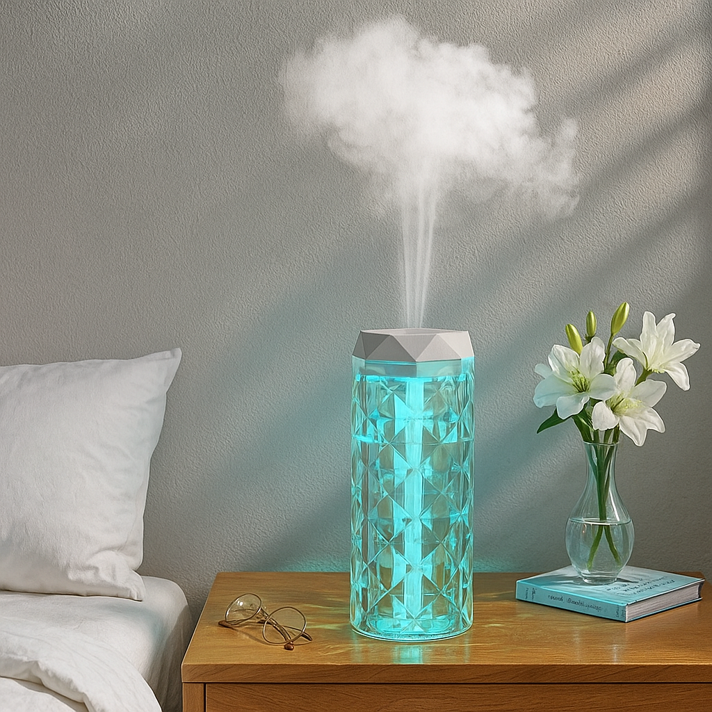 Crystal glow ミストライト加湿器