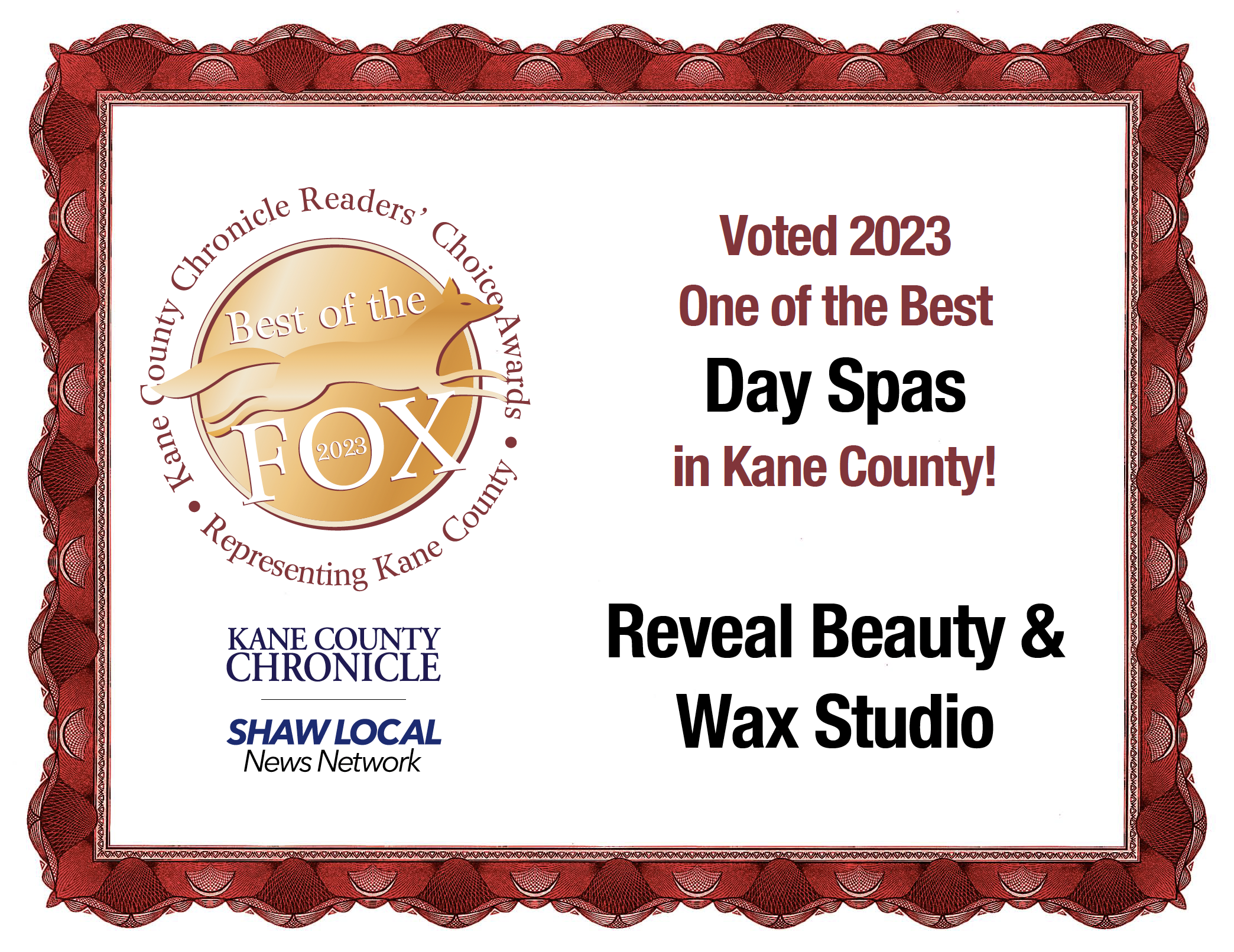 best day spa award