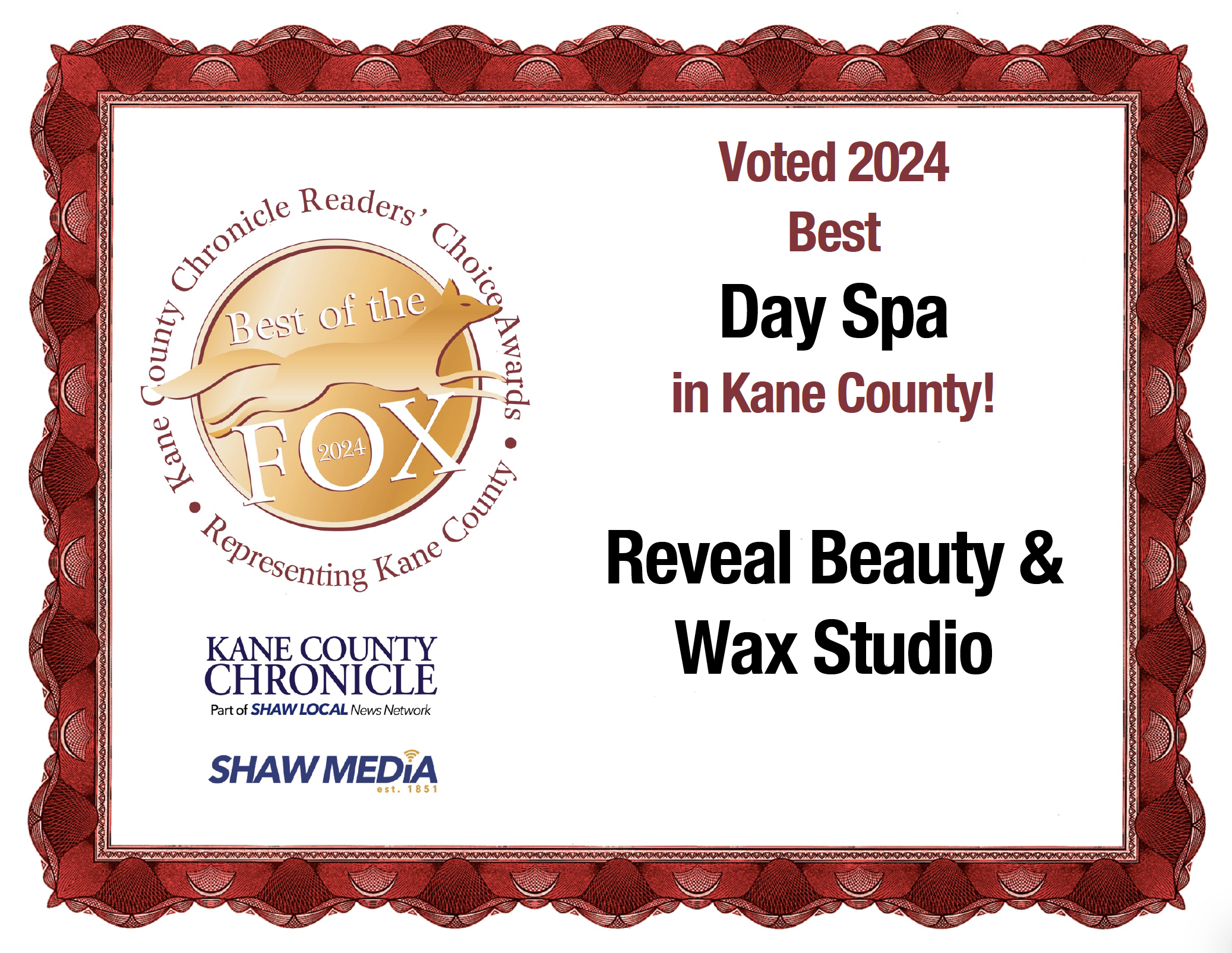 best day spa award