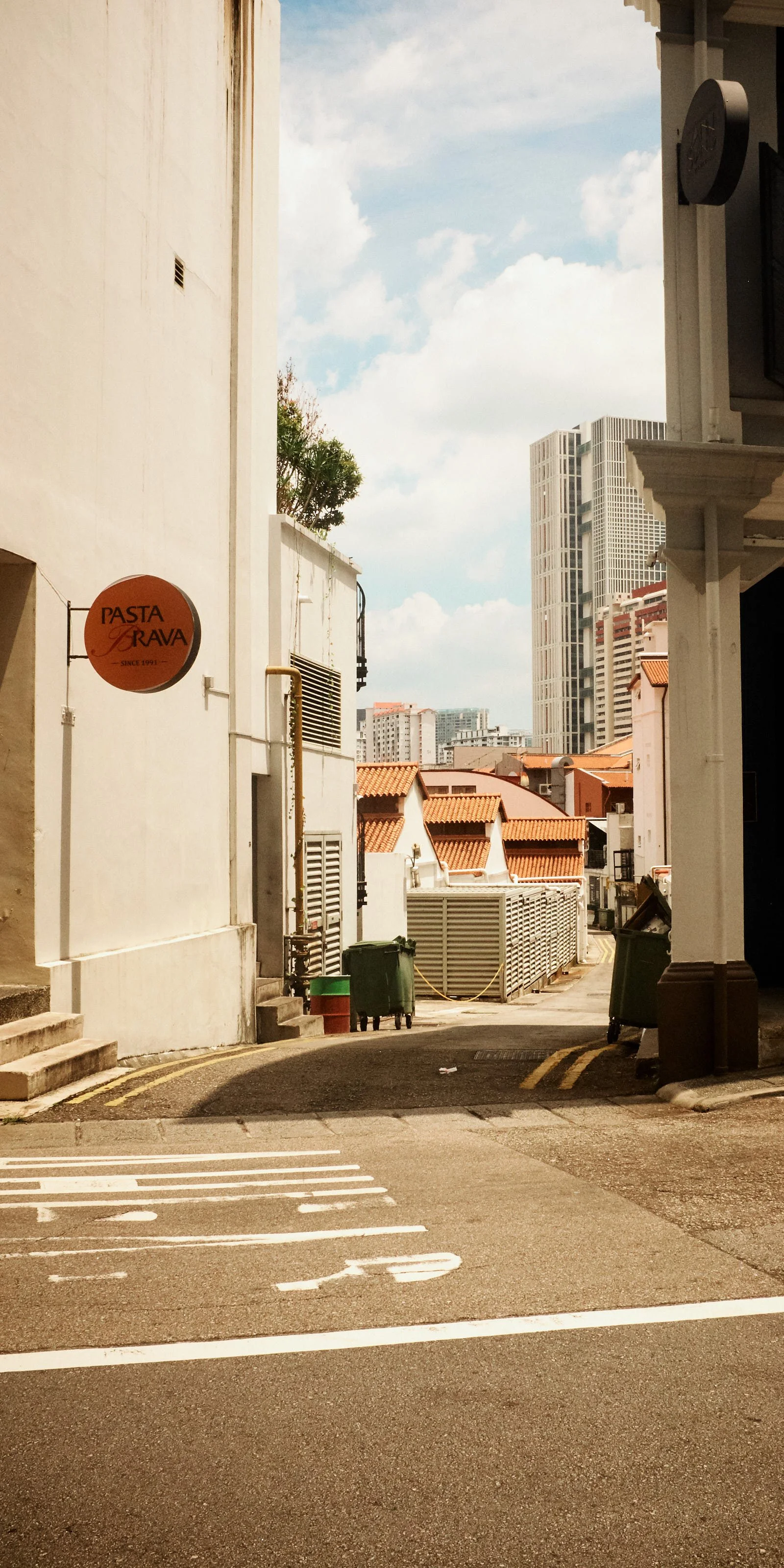 view down a street