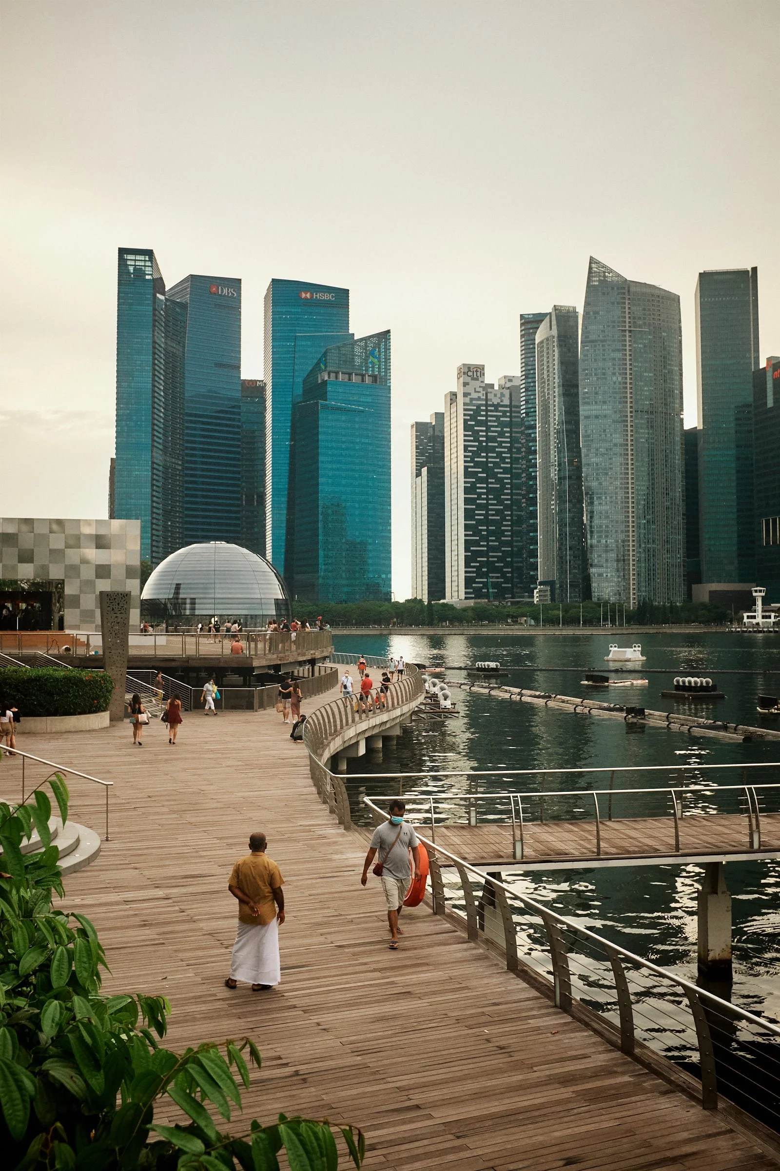 view on skyline from pier