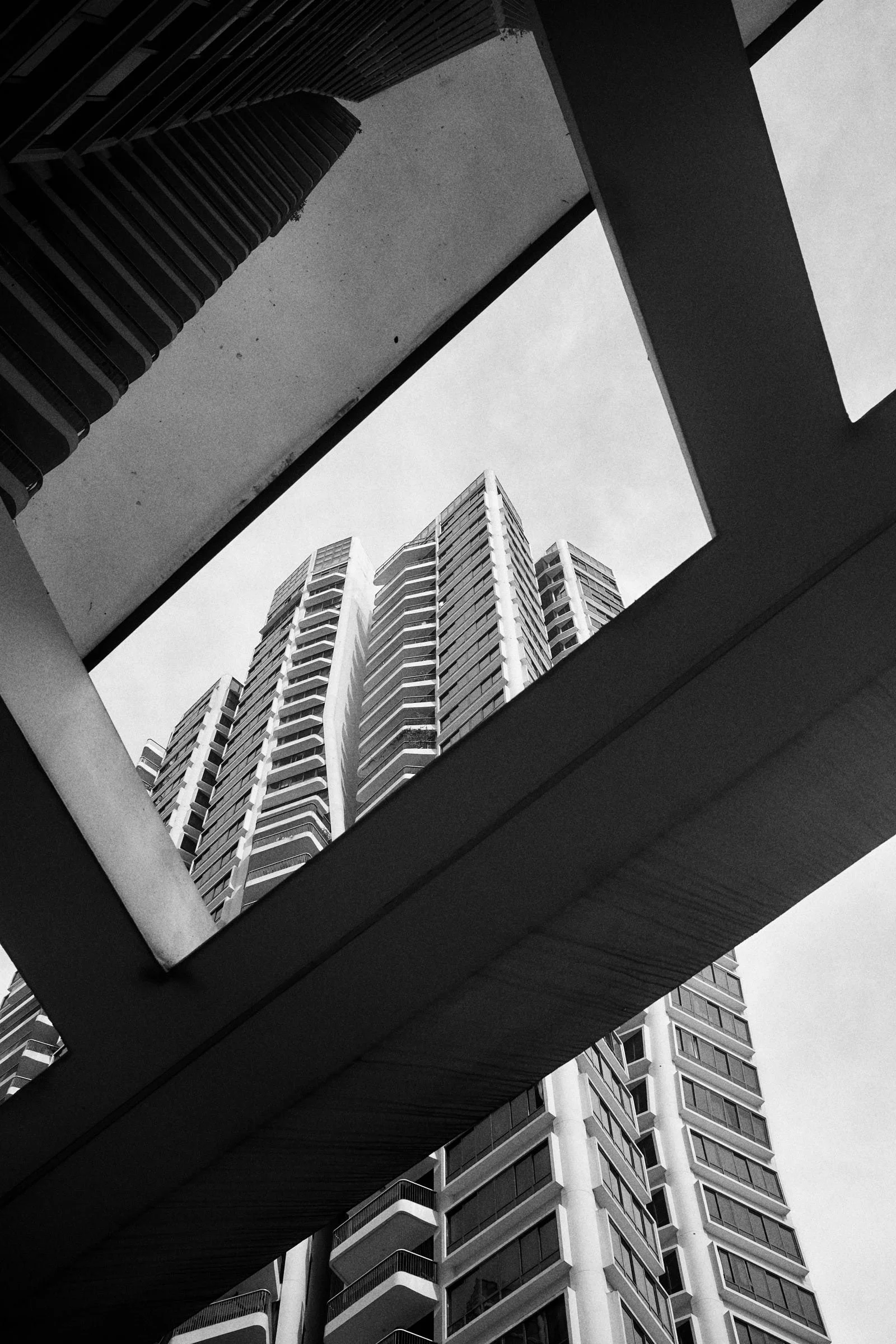black and white abstract architecture
