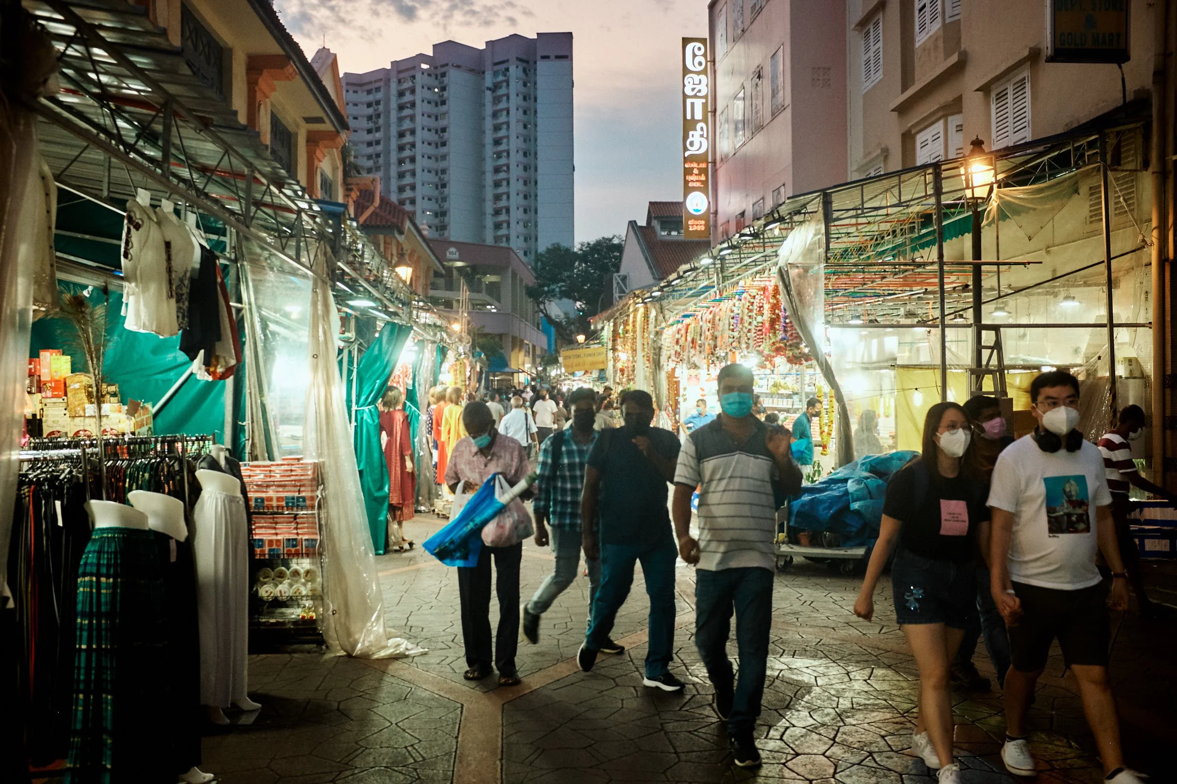Blue hour in little india