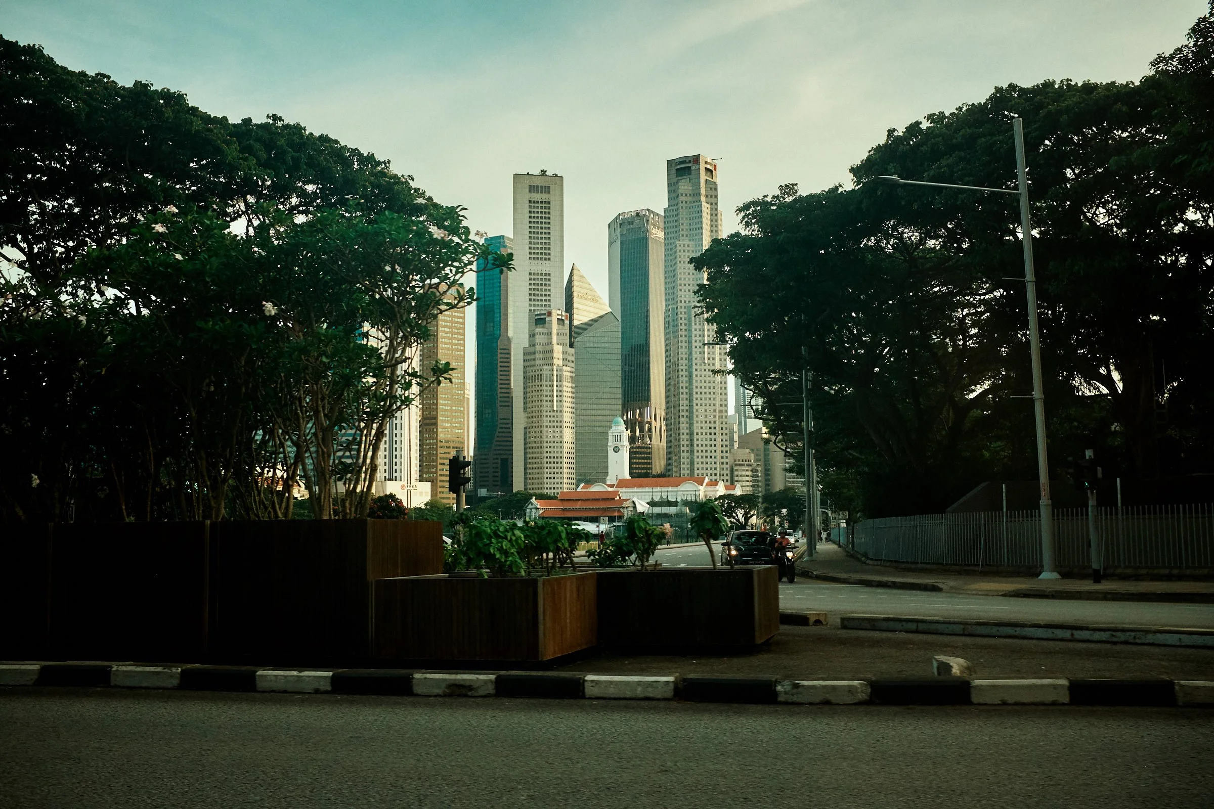 Singapore Skyline with church