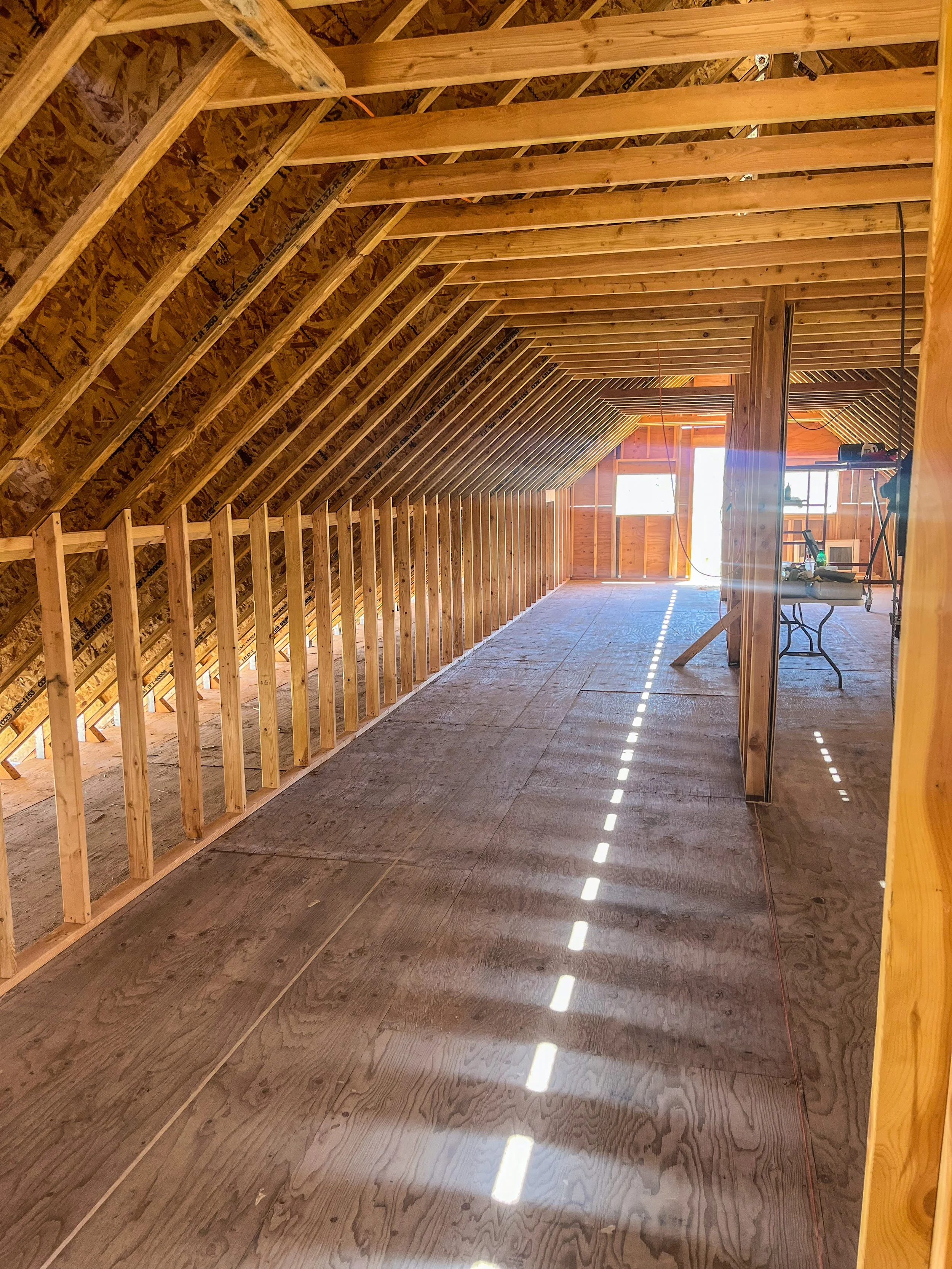 New roof framing and build on a custom home build.