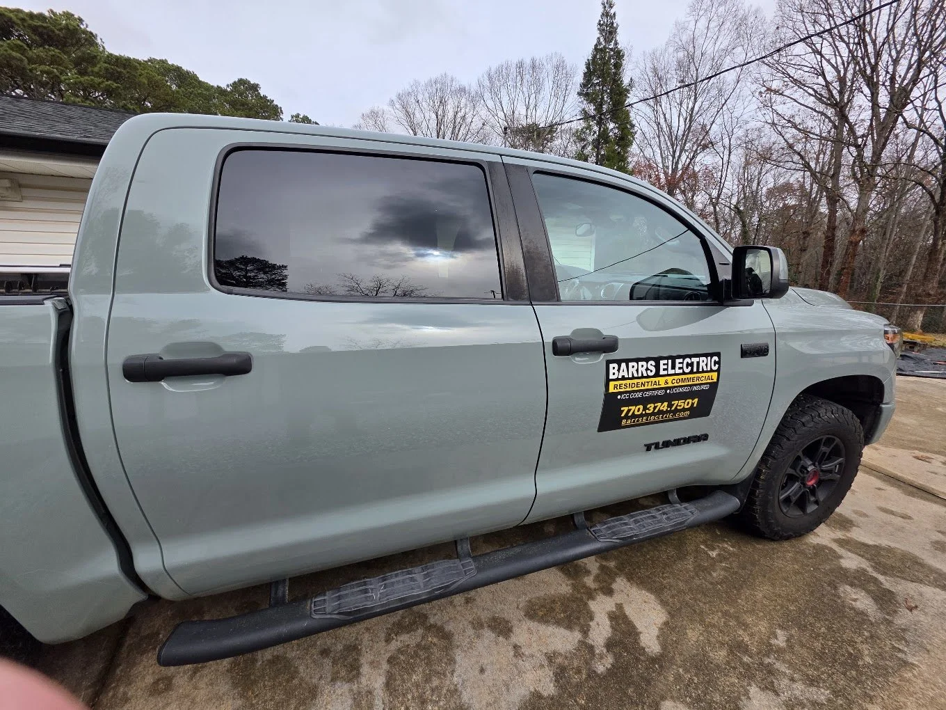 “Barrs Electric service vehicle providing electrical repairs and panel upgrades in North Georgia.”