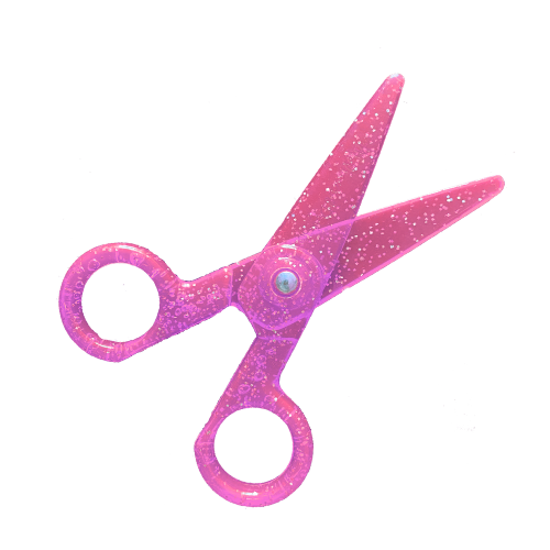 pink glitter scissors