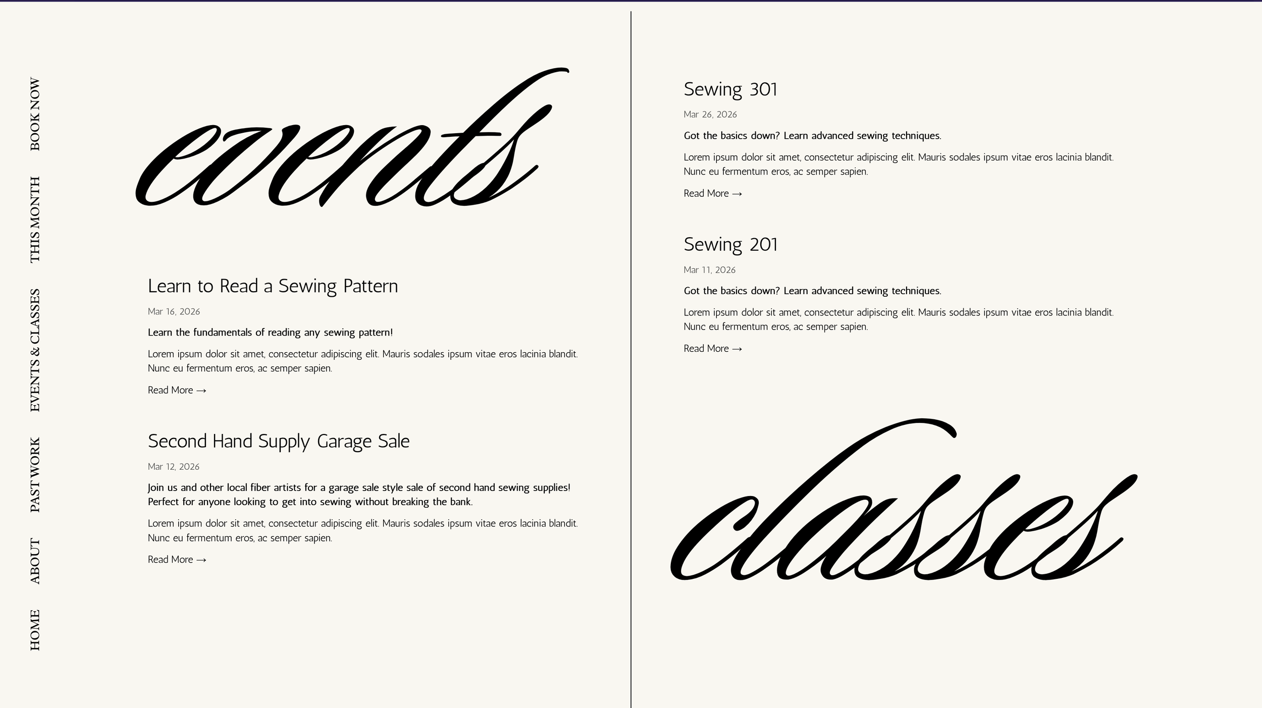 Events &amp; Classes Summary Block