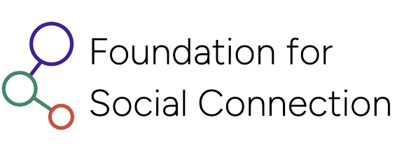 Logo of Foundation for Social Connection with interconnected circles and text.