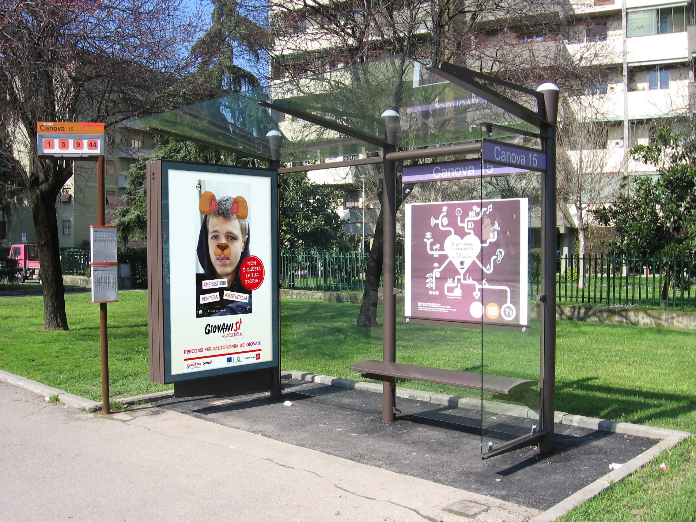 Giovani Si pubblicità intoscana campagna neet fermata autobus labscuola.webp