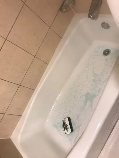 bathtub before slip patrol non slip treatment.