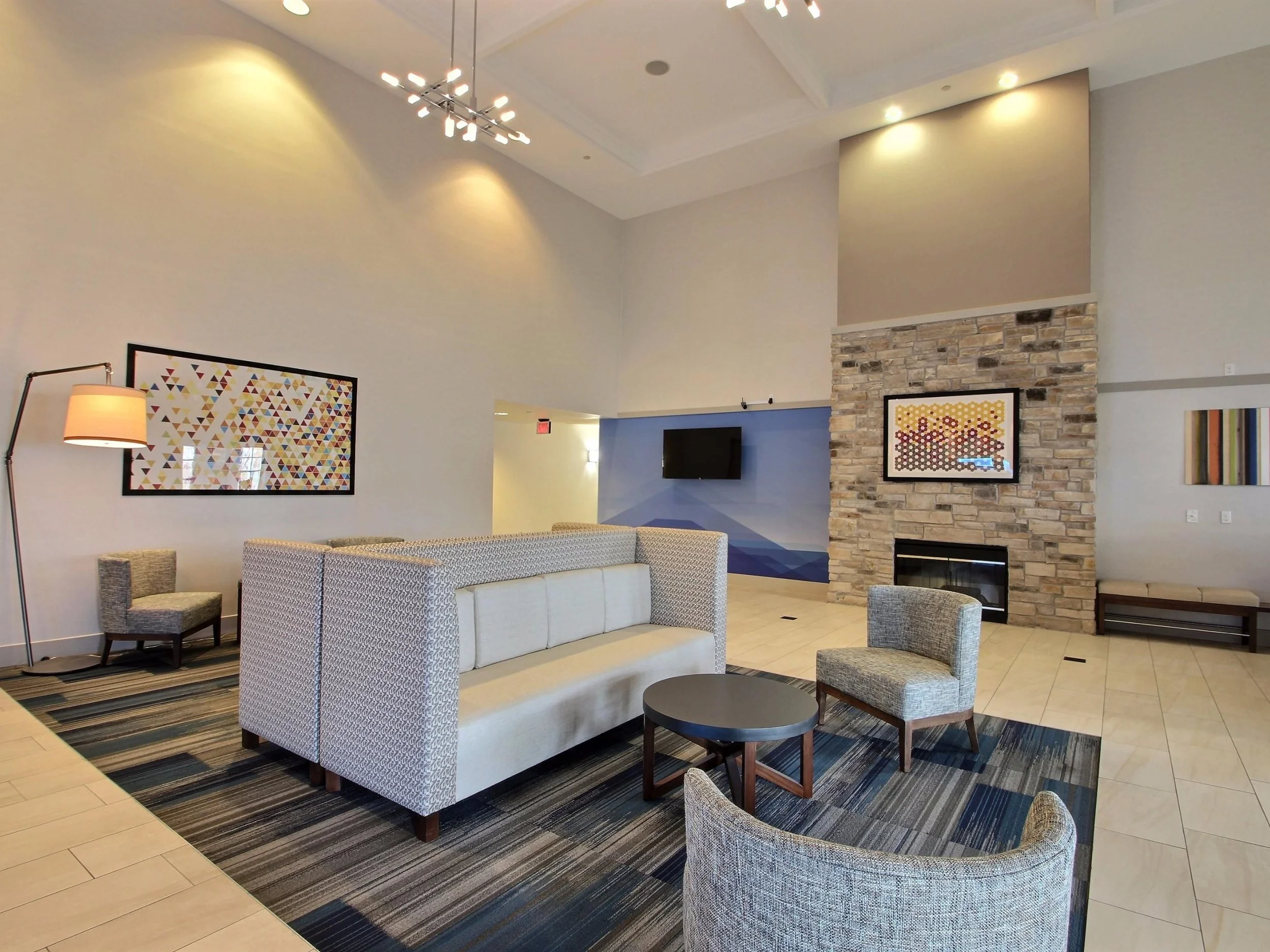 holiday inn lobby with slip patrol non slip treatment.