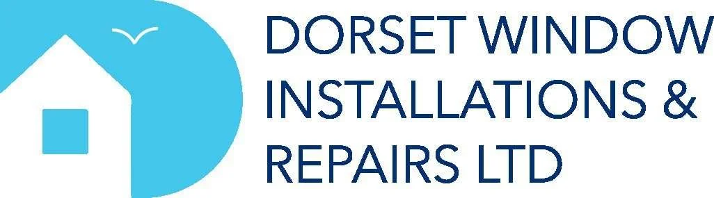 Logo for Dorset Window Installations & Repairs Ltd featuring a house outline and bird in a blue circle.