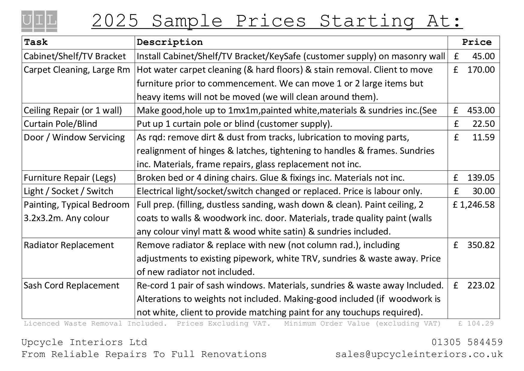 Upcycle Interiors Ltd – Your One-Stop Shop for Renovations and Design in Weymouth