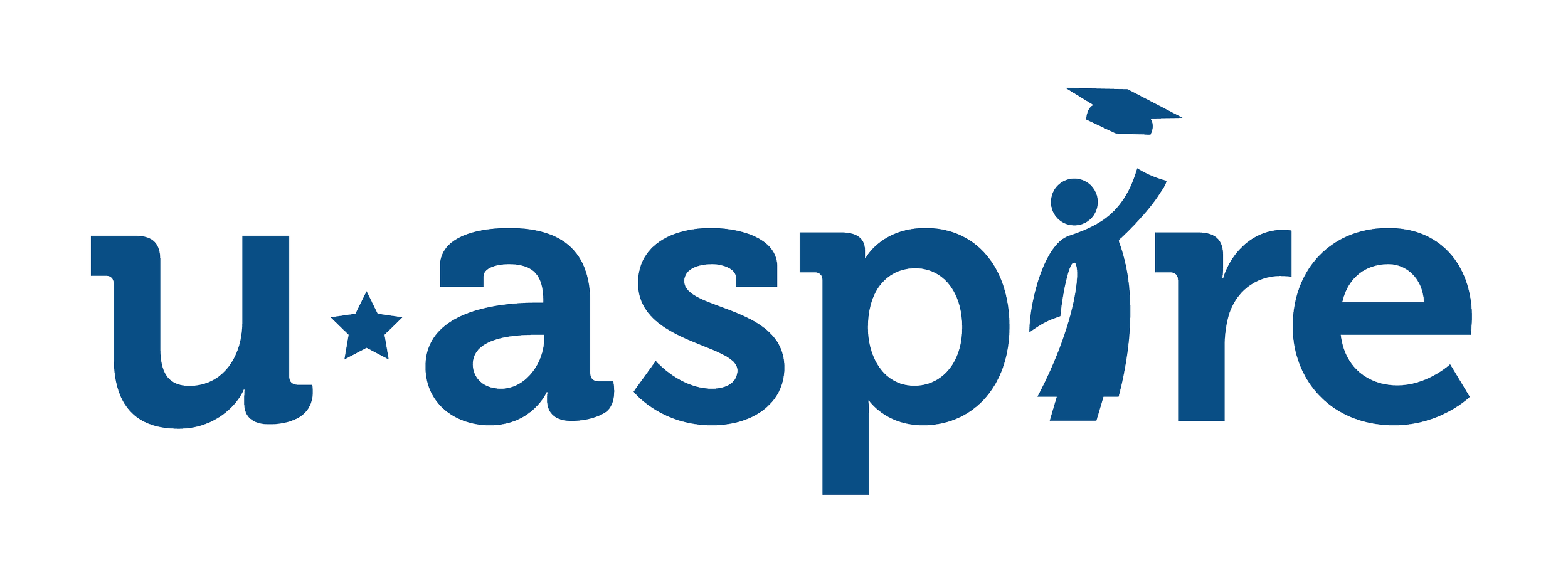 U-Aspire logo with a stylized person jumping and a star