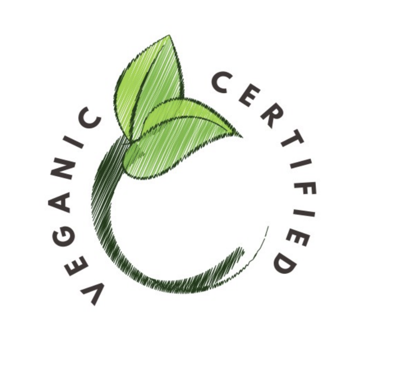 Logo of a green sprouting seedling with the words "Veganic Certification" curved around it.